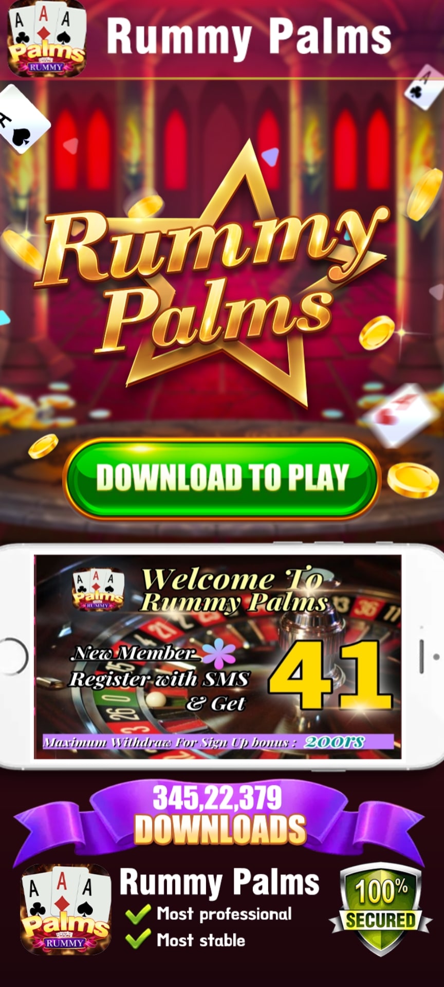 RUMMY PALMS BONUS$41